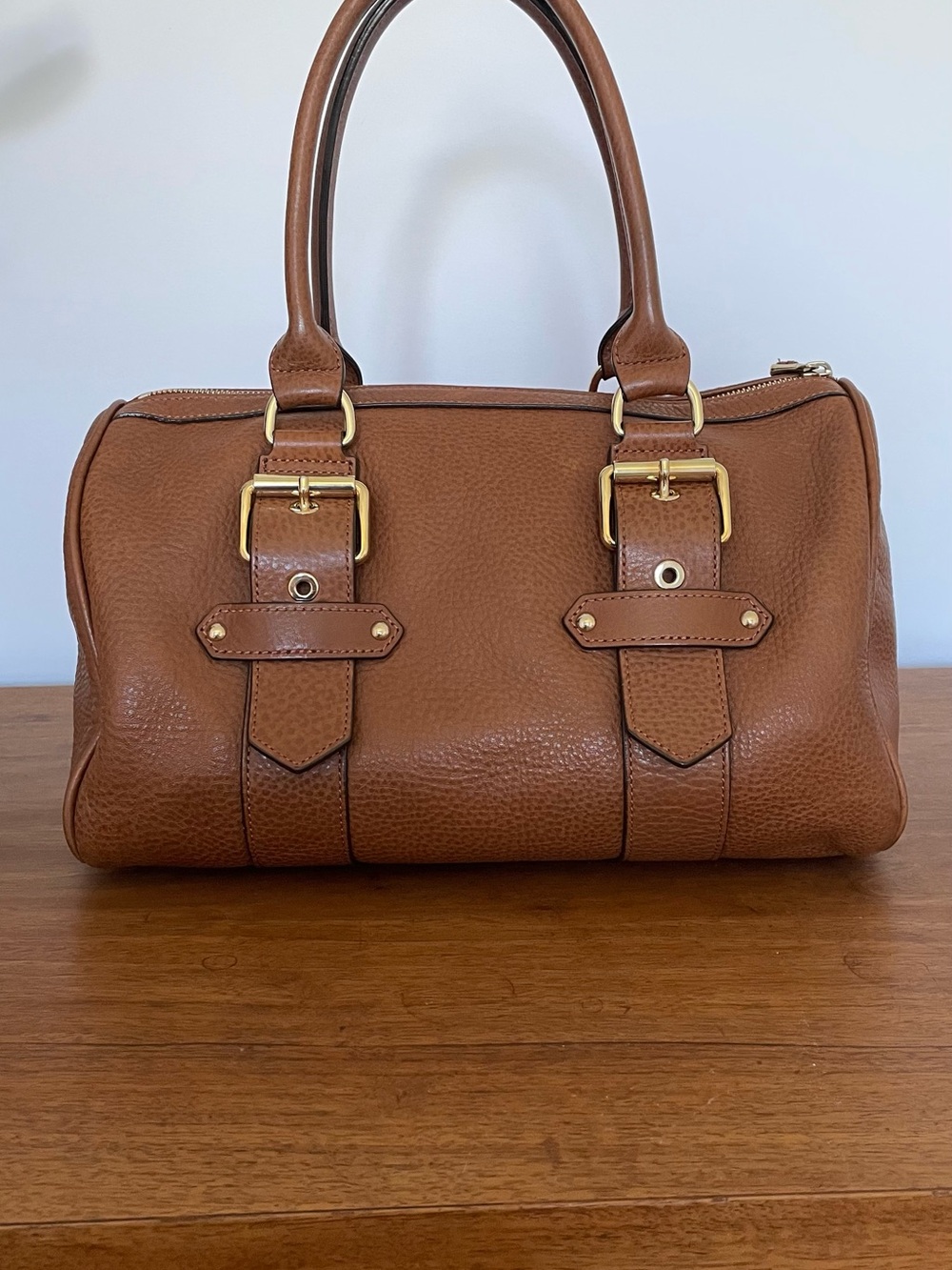 Longchamp x Kate Moss Gloucester Small Cognac Leather Satchel - Picture 8 of 12